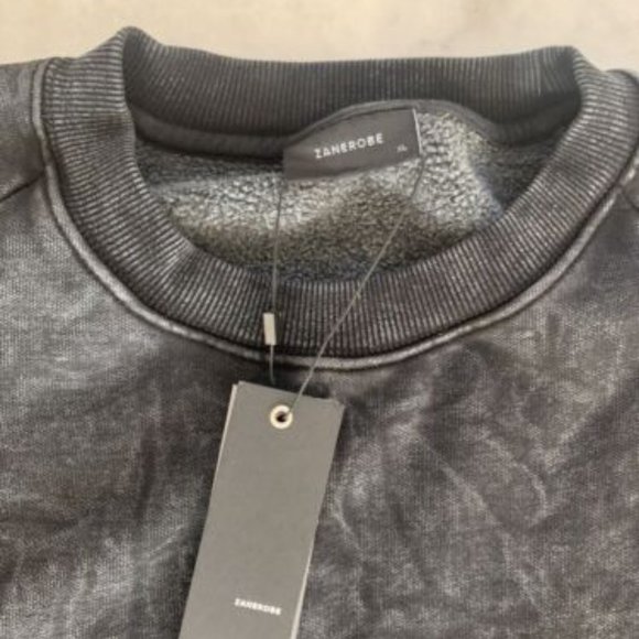 Zanerobe Lowgo Raglan Crew Sweat Black Salt sz: XL - Picture 3 of 5